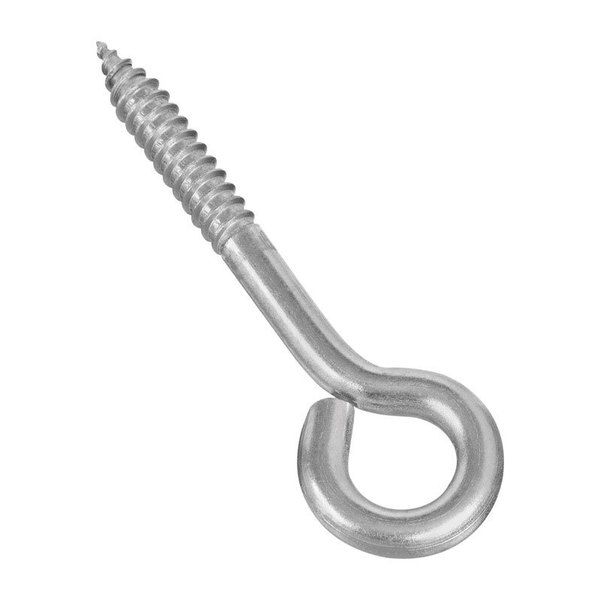 National Hardware Eye Bolt 5/16", 2.77 in Shank, 0.62 in ID, Stainless Steel, Weatherguard Coated N220-798